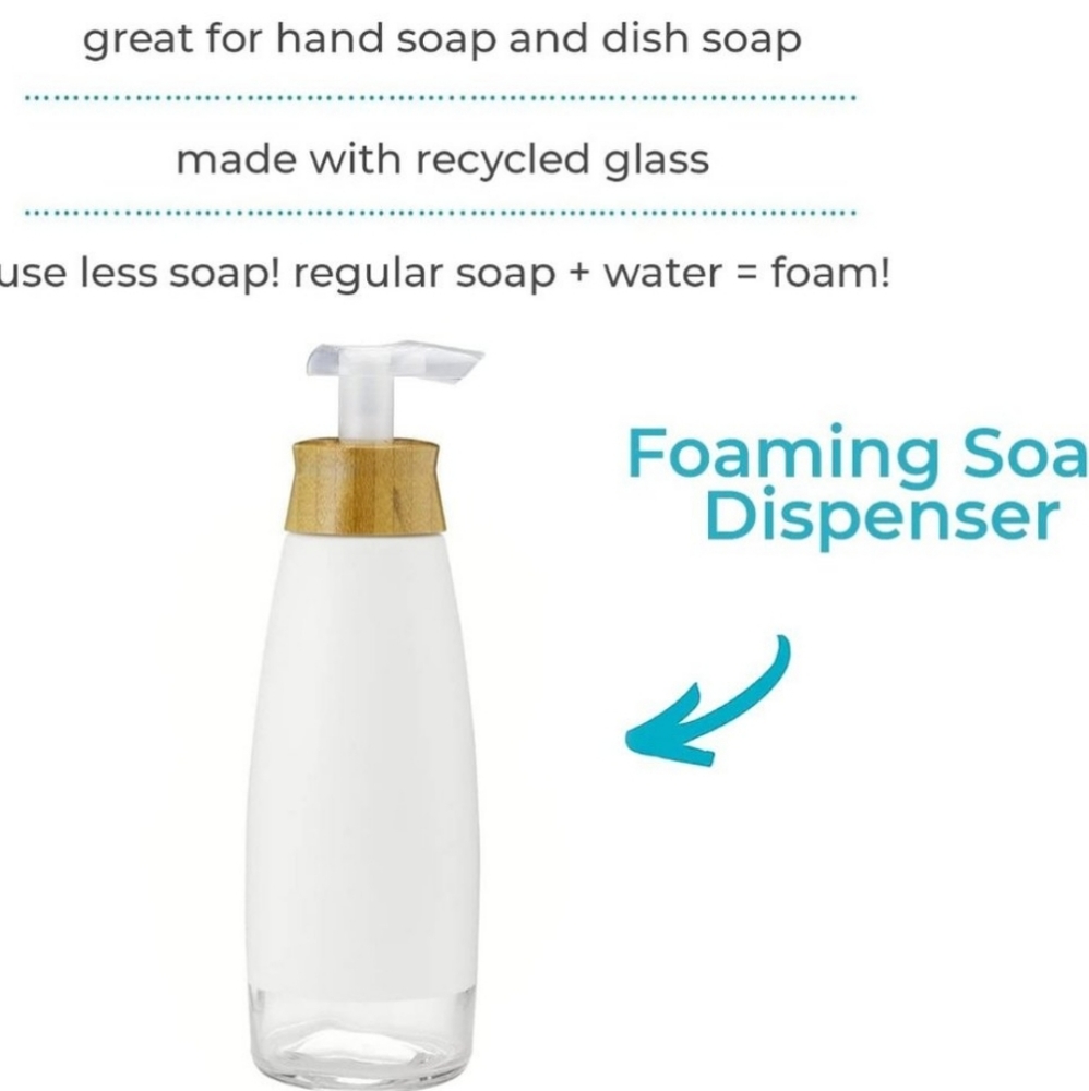Full circle foam soap dispenser, Bamboo lid - Picture 4 of 6